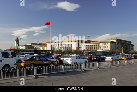 Peking, die große Halle des Volkes auf dem Tiananmen-Platz Stockfoto