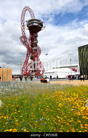 Olympisches Dorf und Stadion während der Olympischen Spiele 2012 in London Stockfoto