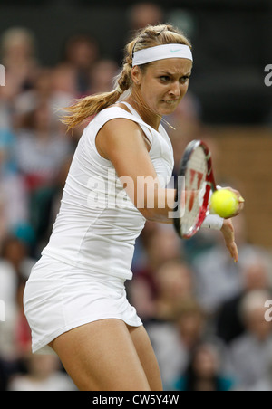 Sabine Lisicki (GER) in Aktion in Wimbledon Stockfoto