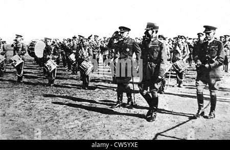 Welt Krieg I. König Alexander von Griechenland besuchen der mazedonischen front Stockfoto