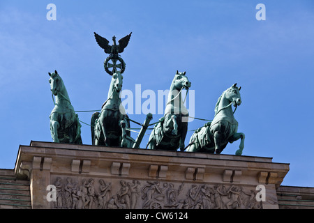 Pferde vom Brandenburger Tor Stockfoto