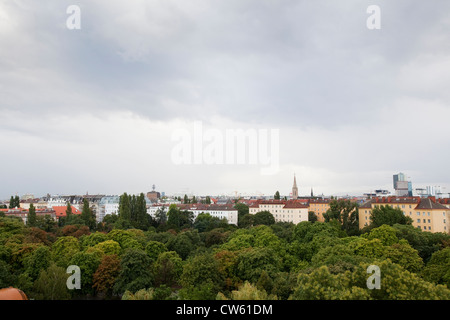 Blick auf Wien vom Riesenrad auf die Unterhaltung Parl in Wien Stockfoto