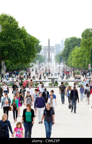 Touristen in Paris, Frankreich Stockfoto