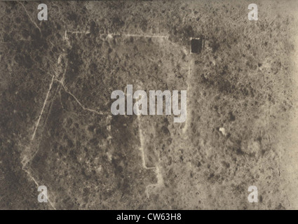 Luftaufnahme des Fort Douaumont nach der Schlacht vom 22. bis 24. Mai 1916 Stockfoto