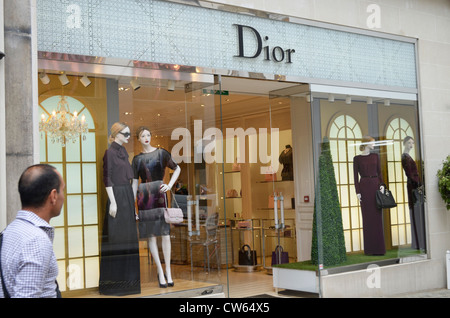 Designer speichern Dior Front in der Nähe von Regent street Stockfoto