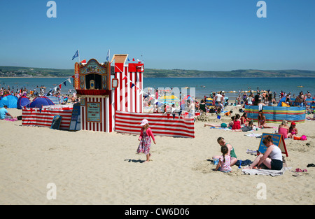 England Dorset Weymouth Strand Bild auf Weymouth Sandstrand Peter Baker Stockfoto