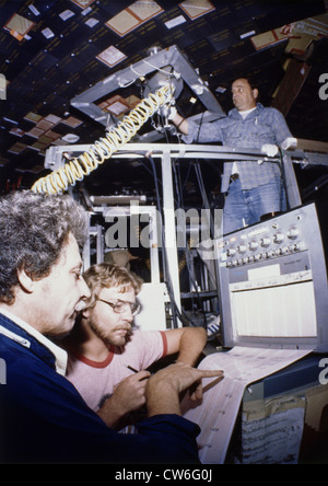 Tests durchgeführt, auf die Faser-Kacheln, aus denen der Orbiter Wärmeschutz System Raumfähre Columbia (6. Februar 1980) Stockfoto