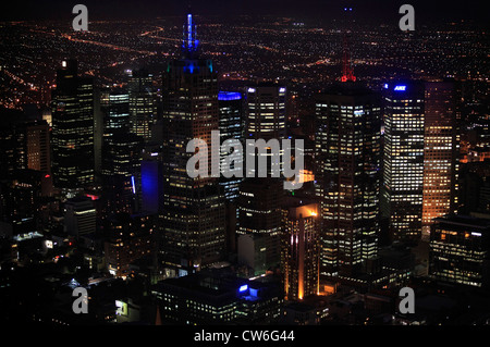 Blick vom Eureka Skydeck 88 in Melbourne, Australien, Victoria Stockfoto