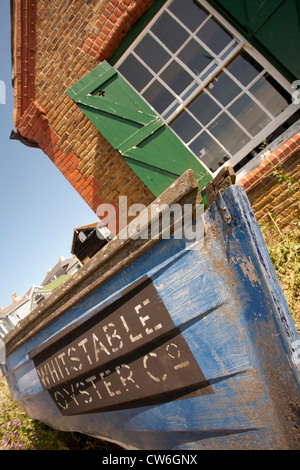 Royal Native Oyster Geschäfte am Strand von Whitstable, Kent Stockfoto