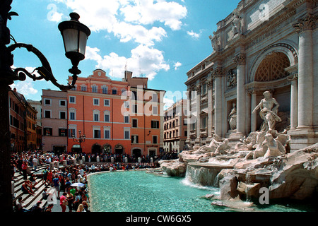 Rom, den Trevi-Brunnen in Piazza di Trevi Stockfoto