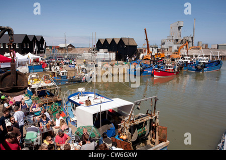 Whitstable Hafen, Kent Stockfoto