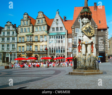 Bremer Roland auf dem Marktplatz, Deutschland, Bremen Stockfoto