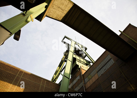 Kopfbedeckungen der ehemaligen mine Lohberg, Deutschland, Nordrhein-Westfalen, Ruhrgebiet, Dinslaken Stockfoto