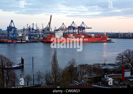 Terminal Burchardkai, Neumuehlen, Deutschland, Hamburg Stockfoto