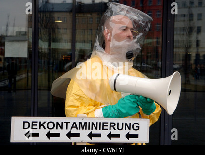 Dekontaminationsuebung Krankenhaus, Berlin Stockfoto