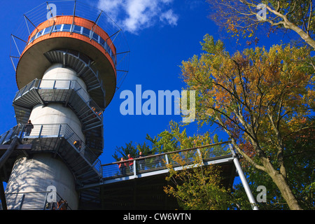 Aussichtsturm in Baumkronen, Deutschland, Thüringen Stockfoto