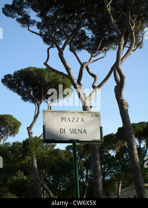 Melden Sie sich an den Park Villa Borghese, Italien, Latium, Rom Stockfoto