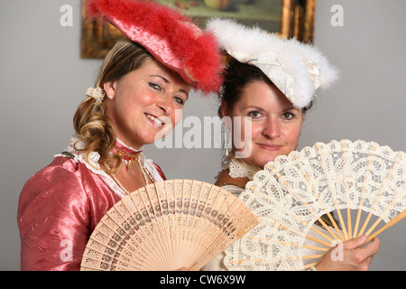 Frauen in barocker Zeit, Deutschland Stockfoto