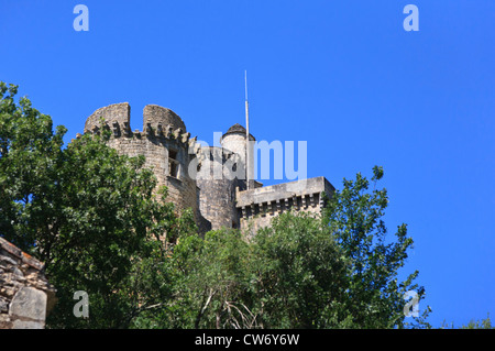 Blick auf das Chateau de Bonaguil in Lot-et-Garonne, Aquitaine, Souther Frankreich Stockfoto