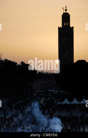 Platz des Todes Hof in Marrakesch, Marokko Stockfoto