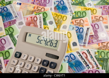 Banknoten der Euro Währung Stockfoto