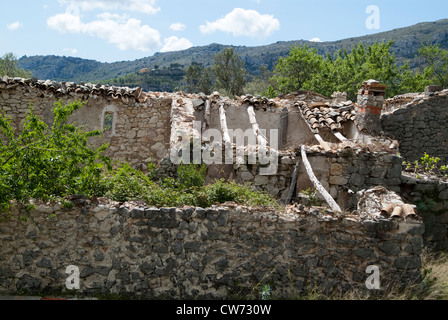 Wüstung, Vall de Laguar Benimaurell Provinz Alicante, Valencia, Spainh Stockfoto