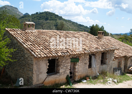 Wüstung, Vall de Laguar Benimaurell Provinz Alicante, Valencia, Spainh Stockfoto