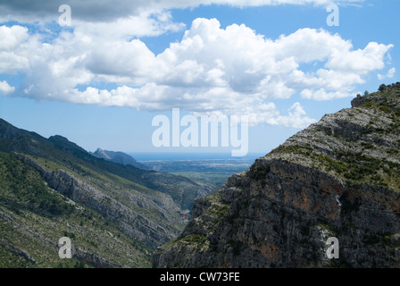 Wandern in Vall de Laguar, Provinz Alicante, Valencia, Spanien Stockfoto