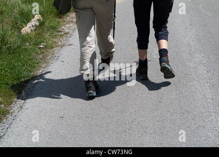 Wandern in Vall de Laguar, Provinz Alicante, Valencia, Spanien Stockfoto