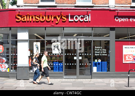 ein Zweig der sainsbury's lokale in Chiswick, London, england Stockfoto