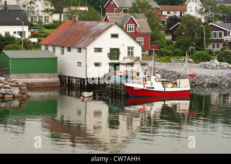 Angelboot/Fischerboot in Bronnoysund, Norwegen Stockfoto