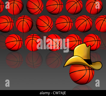 Cowboy-Basketball-Menschen. Stockfoto