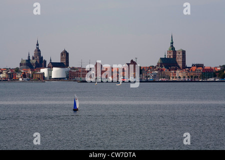 Blick auf Stralsund, Deutschland, Mecklenburg-Vorpommern, Rügen Stockfoto