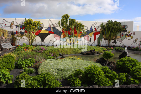 Garten in das Vertrauen Cesar Manrique, Kanarische Inseln, Lanzarote, Tahiche Stockfoto