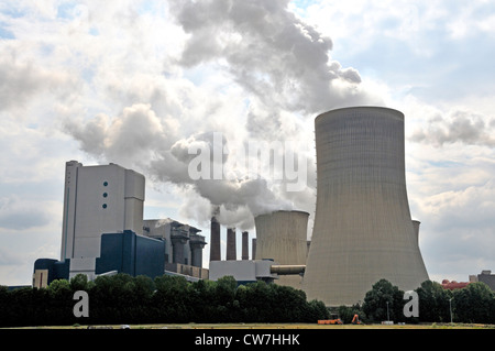 Kraftwerk Niederaußem, Deutschland, Nordrhein-Westfalen, Rhein-Erft-Kreis Stockfoto