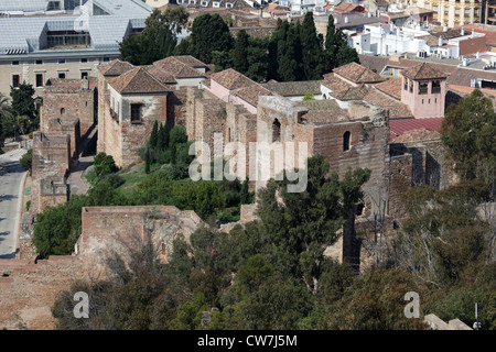 Alte maurische Festung La Alcazaba in Malaga, Spanien Stockfoto