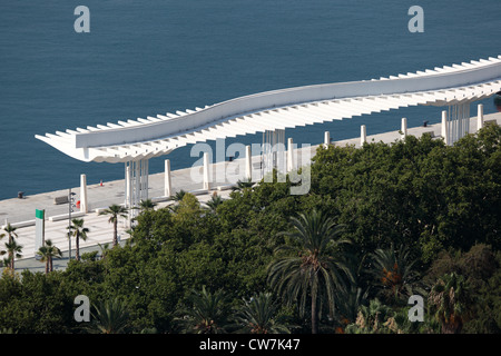Blick auf die Promenade in Malaga, Andalusien Spanien Stockfoto