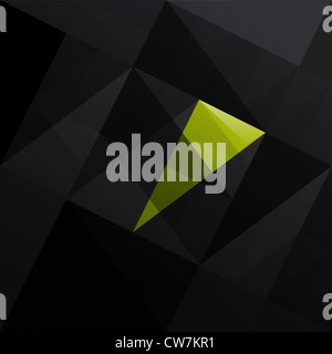 Abstrakte Dreieck schwarzen Hintergrund Stockfoto