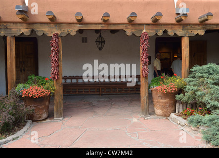 Saplin-Lampert Galerie Eingang Canyon Road Santa Fe New Mexico USA Stockfoto