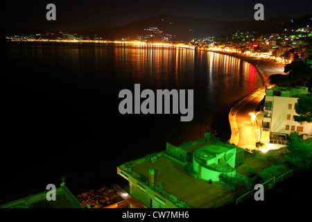 Blick auf Bucht von Alassio Italien Stockfoto