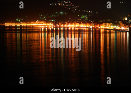 Blick auf Bucht von Alassio Italien Stockfoto