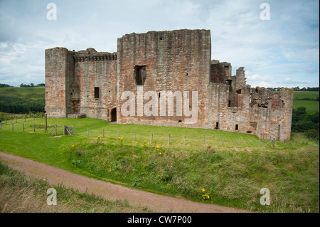 Crichton Burgruine, in einer ländlichen Gegend in Pathead. Gorebridge. Südöstlich von Edinburgh. Schottland.  SCO 8319 Stockfoto