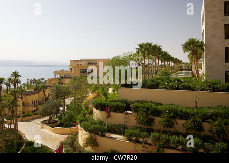 Blick auf das Tote Meer vom Kempinski Hotel in Jordanien Stockfoto
