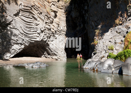 Gole Dell' Alcantara, Sizilien, Italien, Europa Stockfoto