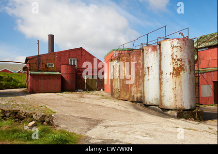 Verlassene alte Walfangstation Stockfoto