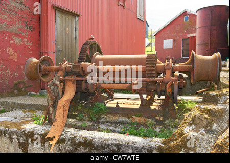 Verlassene alte Walfangstation Stockfoto