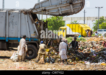 Waste Pickers in Islamabad, Pakistan Stockfoto