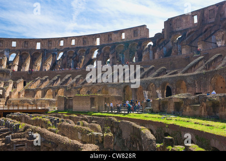 Innenraum des Kolosseums, Rom, Italien Stockfoto