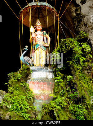 Statue von Lord Murugan, Eingang zum Batu Höhlen, heiligen Ort der Anbetung für Hindus, Kuala Lumpur, malaysia Stockfoto