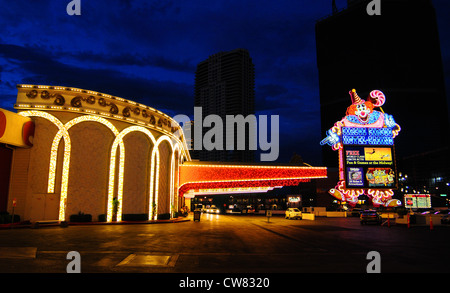 Leuchtreklame im Circus Circus Hotel and Casino in Las Vegas, Nevada, USA Stockfoto